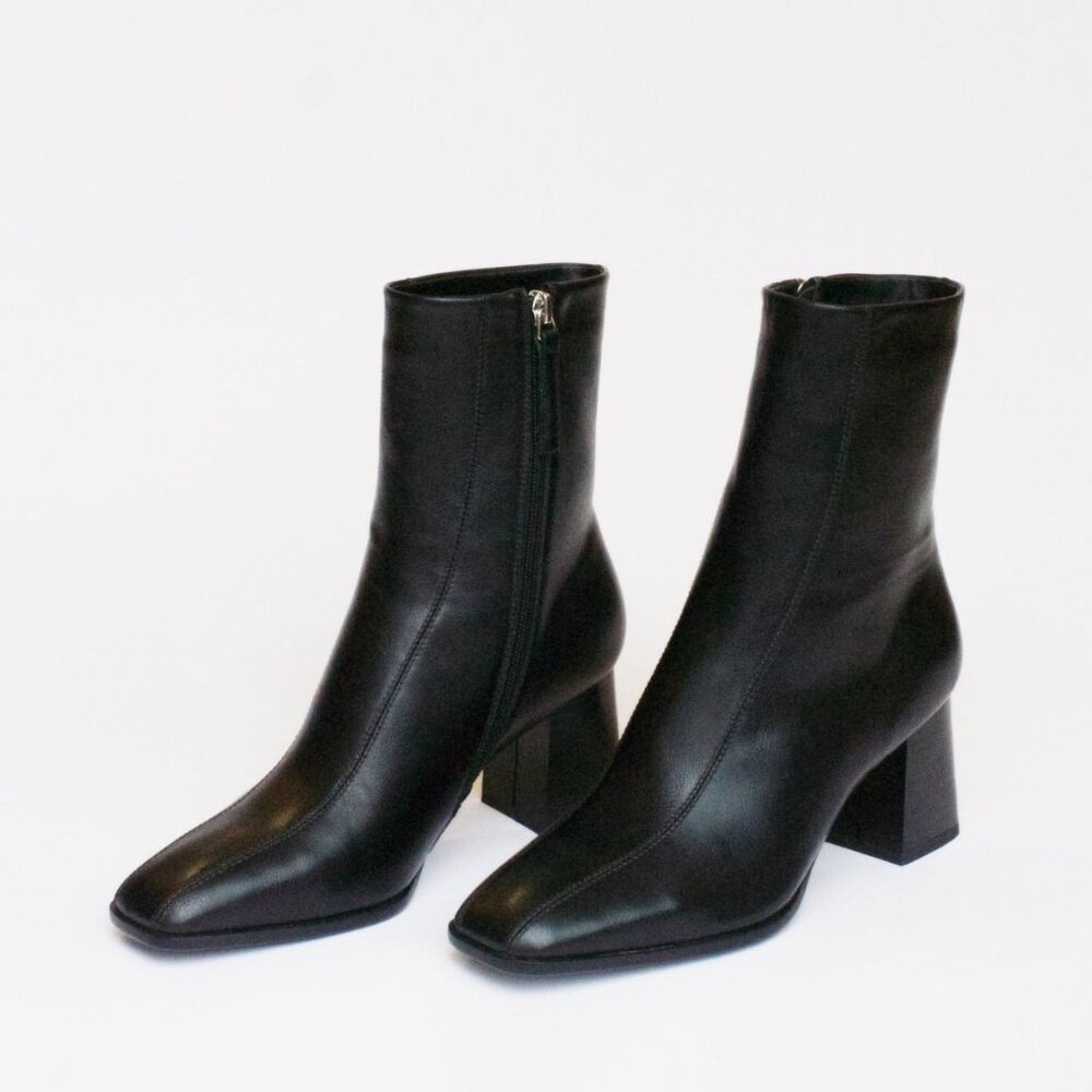 Vince Leather Ankle Booties